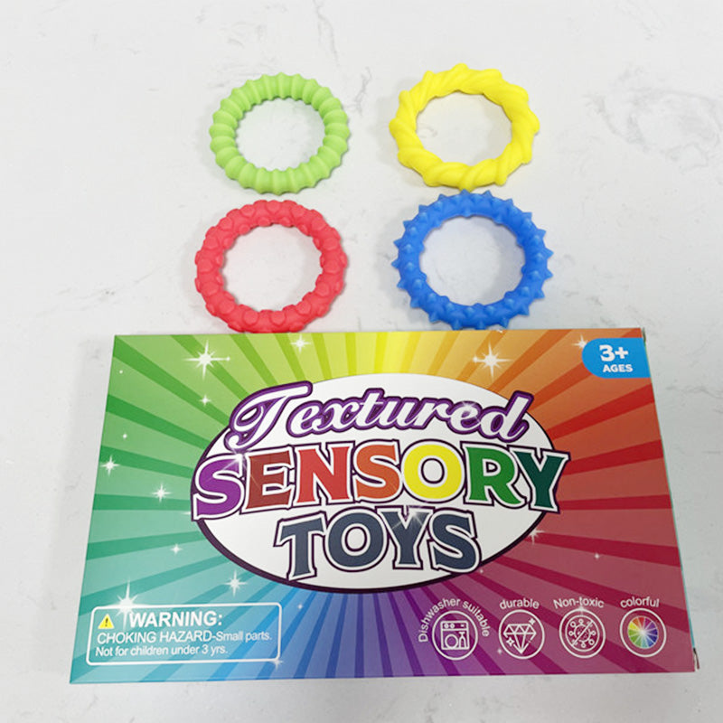 A012 Sensory Fidget Toys for Kids Adults - 4 Pack Stretchy Fidget Bracelet