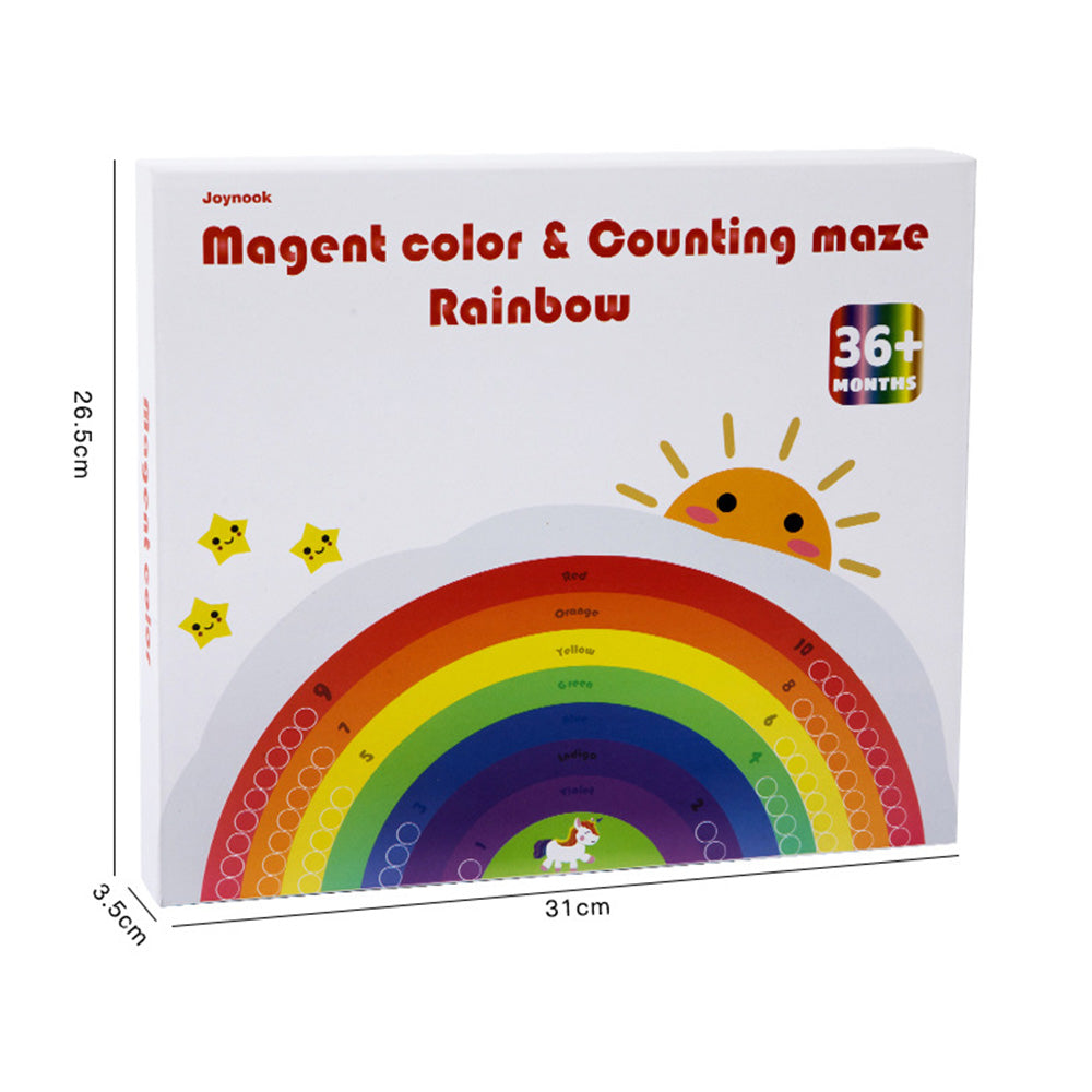 XG-040201 Magnetic Color and Number Maze,Montessori Toy for 2-5 Years Old Girls,Wooden Magnet Balls Puzzles,Toddler Busy Board Game
