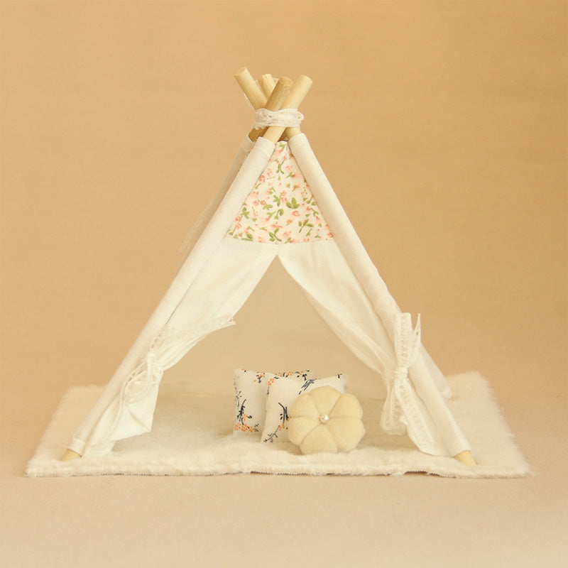 K23121401 Miniature Tent Dollhouse Play Tent Mini House Ornament for Model Sets Decorations