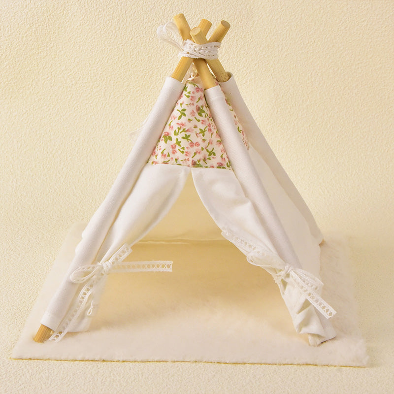 K23121401 Miniature Tent Dollhouse Play Tent Mini House Ornament for Model Sets Decorations