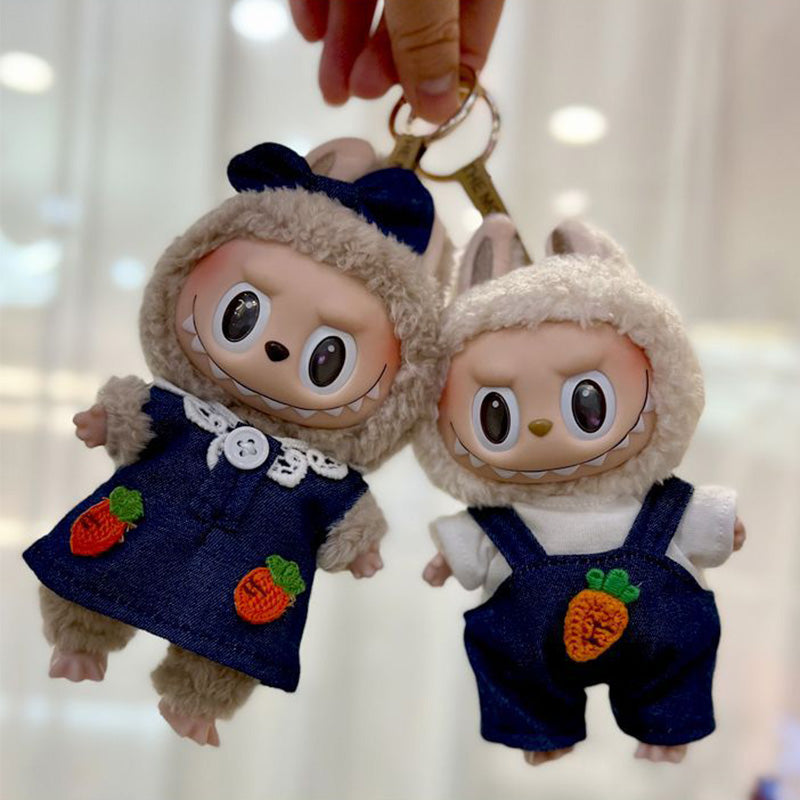 Doll Clothes Luxury Chic Style Set for Labubu Dolls, High-End Fashion 17cm Dolls Accessories Premium with Labubu, Outfit Accessories No Doll