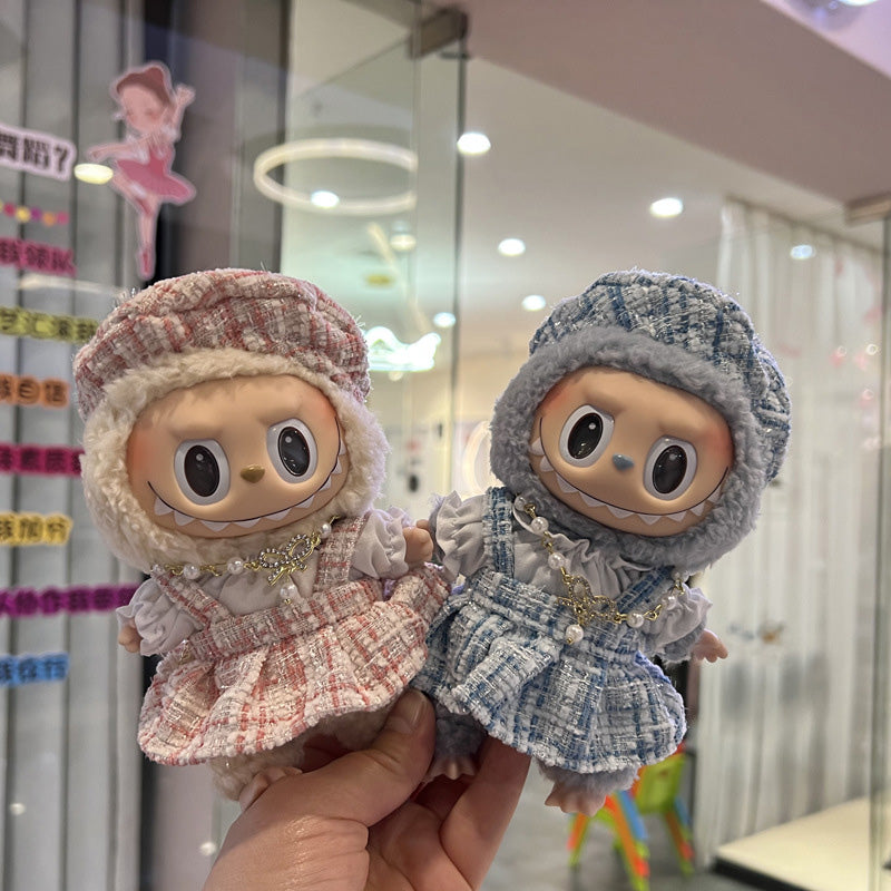 Doll Clothes Luxury Chic Style Set for Labubu Dolls, High-End Fashion 17cm Dolls Accessories Premium with Labubu, Outfit Accessories No Doll