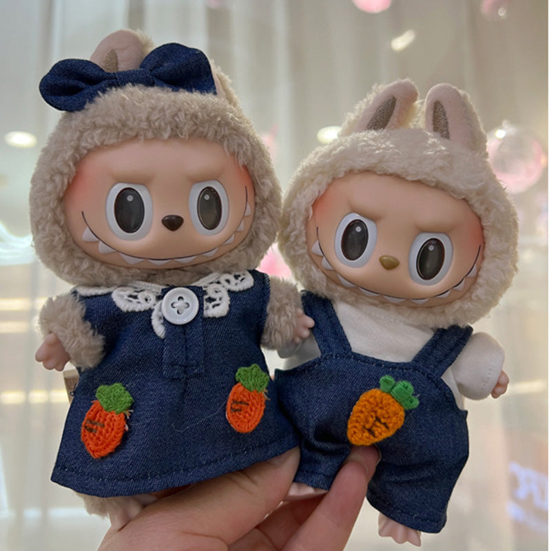 Doll Clothes Luxury Chic Style Set for Labubu Dolls, High-End Fashion 17cm Dolls Accessories Premium with Labubu, Outfit Accessories No Doll