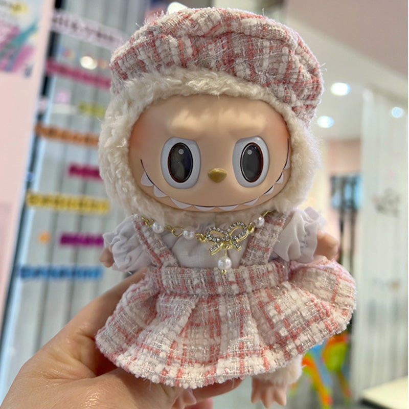 Doll Clothes Luxury Chic Style Set for Labubu Dolls, High-End Fashion 17cm Dolls Accessories Premium with Labubu, Outfit Accessories No Doll