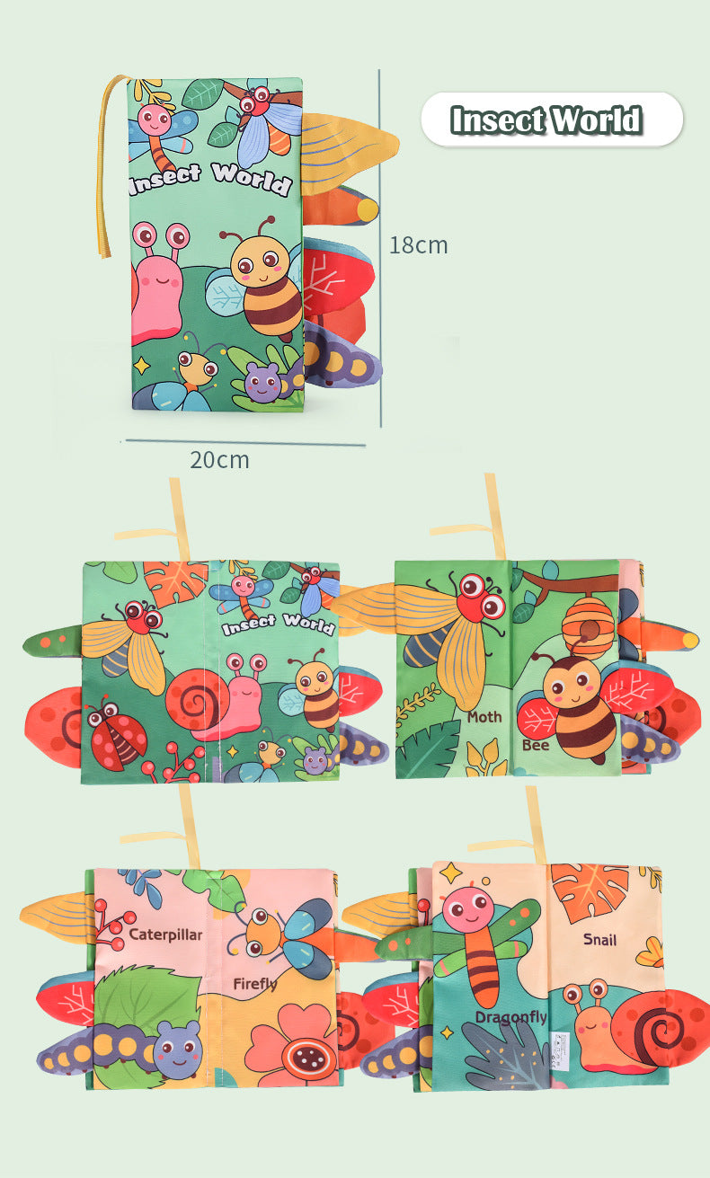 My First Soft Book,Nontoxic Fabric Baby Cloth Books Early Education Toys Activity Crinkle Cloth Book for Toddler, Infants and Kids Perfect for Baby Shower