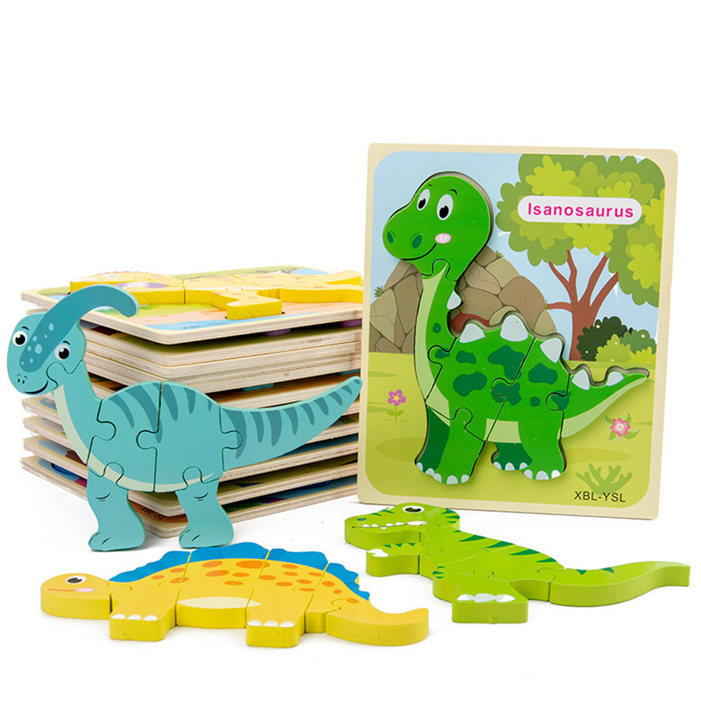 LCM-1124 Peg Puzzles For Toddlers, Dinosaur Assembly Puzzles For Kids, Montessori Educational Learning Puzzles Set for Kids 1-3 Year Old Boys & Girls