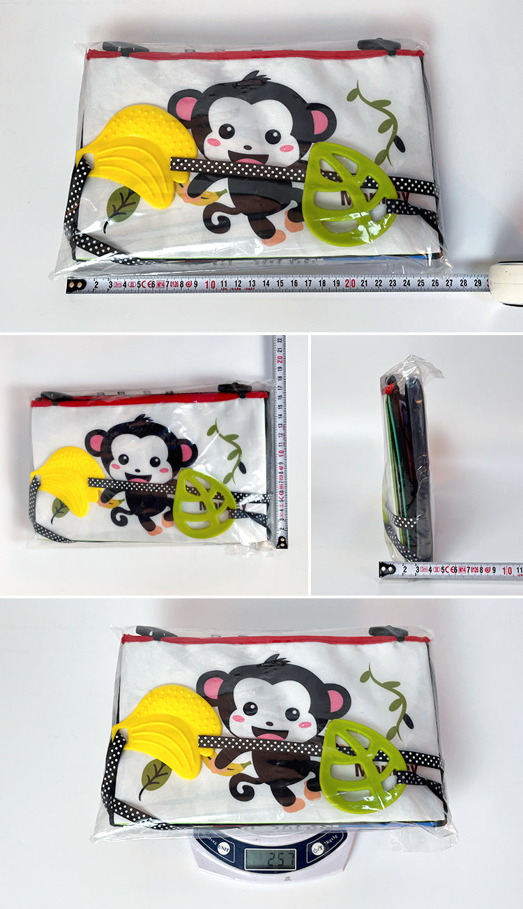 Baby Mirror Infant Toys Newborn 0 3 Months Brain Development with Crinkle Cloth Book Teether Black and White High Contrast Baby Toys 2 4 5 0-6 Month Boys Girls Sensory Activity Shower Gift