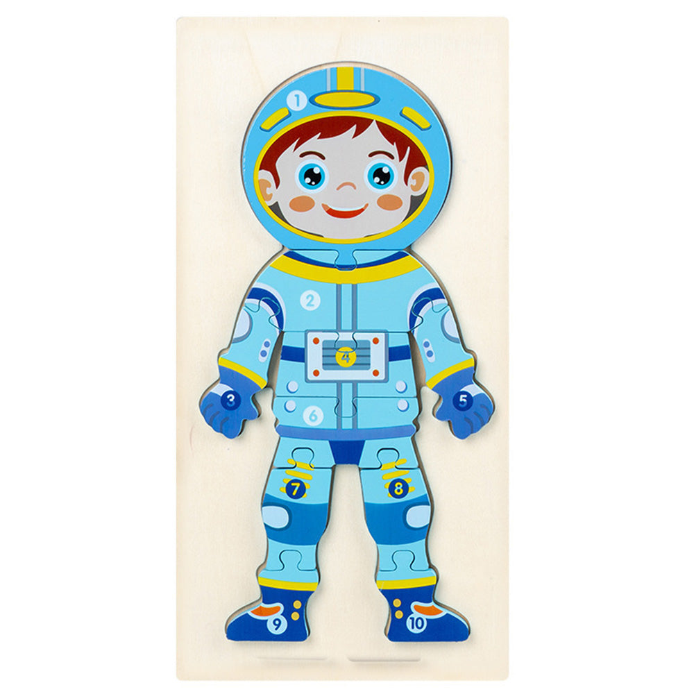 People Who Help Us Peg Puzzles For Toddlers, 11.8 x 5.9 Inch Wooden Puzzles  Mix and Match Cognition Community Number The People Puzzle Diversity Educational Toys Wood Play Learning Toy.