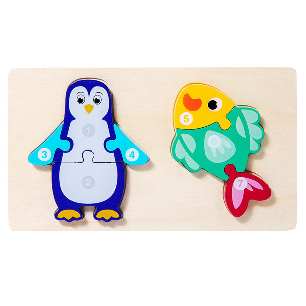 Wooden Toddler Puzzles for 1,2,3 Years, Animal Shape Puzzles for Kids 2-4, Montessori Educational Learning Toy Birthday Gifts for Boys and Girls