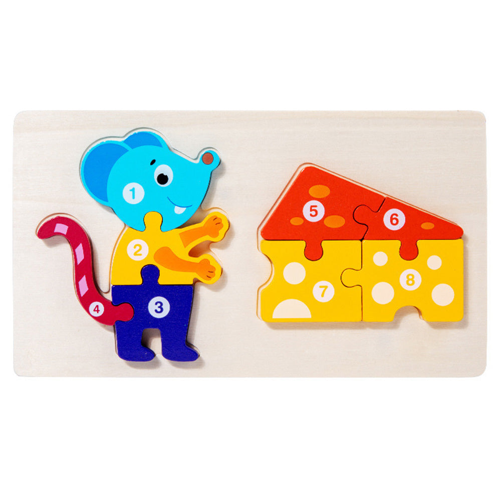 Wooden Toddler Puzzles for 1,2,3 Years, Animal Shape Puzzles for Kids 2-4, Montessori Educational Learning Toy Birthday Gifts for Boys and Girls