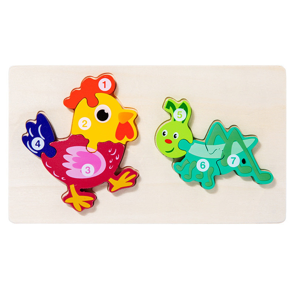 Wooden Toddler Puzzles for 1,2,3 Years, Animal Shape Puzzles for Kids 2-4, Montessori Educational Learning Toy Birthday Gifts for Boys and Girls