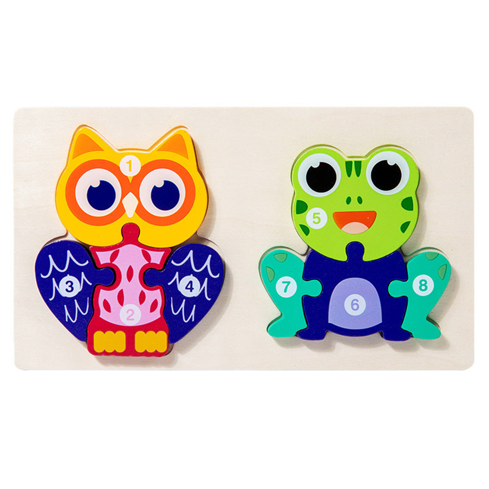 Wooden Toddler Puzzles for 1,2,3 Years, Animal Shape Puzzles for Kids 2-4, Montessori Educational Learning Toy Birthday Gifts for Boys and Girls