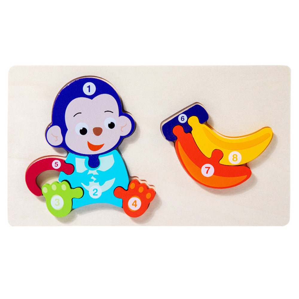 Wooden Toddler Puzzles for 1,2,3 Years, Animal Shape Puzzles for Kids 2-4, Montessori Educational Learning Toy Birthday Gifts for Boys and Girls