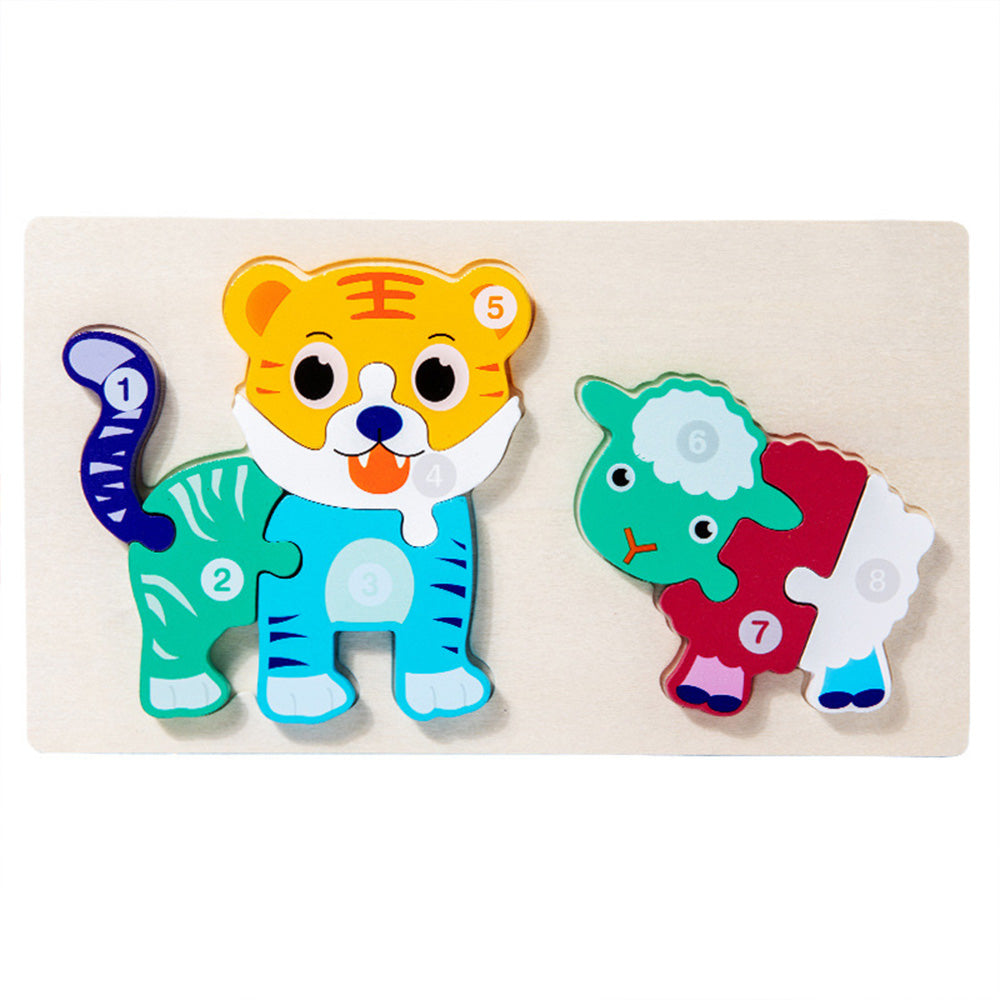 Wooden Toddler Puzzles for 1,2,3 Years, Animal Shape Puzzles for Kids 2-4, Montessori Educational Learning Toy Birthday Gifts for Boys and Girls