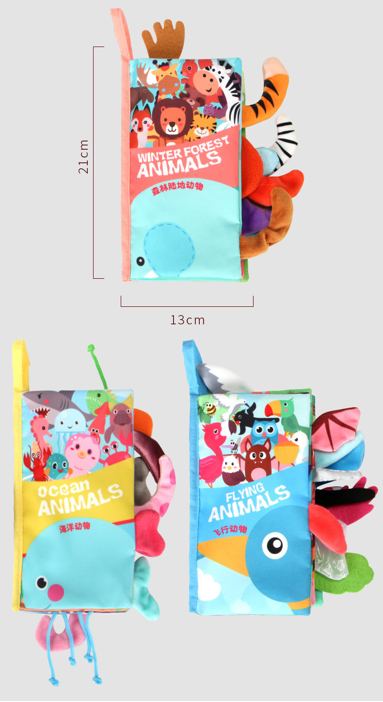 Baby Books 0-6 Months, Soft Cloth Books Baby Books Bath Books, Infant Tummy Time Toys High Contrast Sensory Baby Toys Crinkle Squeaky Washable Chewable Non-Toxic Early Educational Book