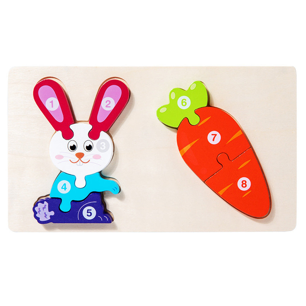 Wooden Toddler Puzzles for 1,2,3 Years, Animal Shape Puzzles for Kids 2-4, Montessori Educational Learning Toy Birthday Gifts for Boys and Girls