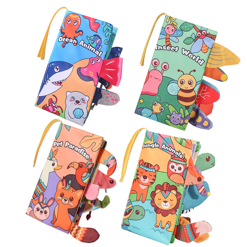 My First Soft Book,Nontoxic Fabric Baby Cloth Books Early Education Toys Activity Crinkle Cloth Book for Toddler, Infants and Kids Perfect for Baby Shower