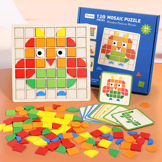Montessori Educational Learning Puzzles Set for Kids Ages 3-6, Wooden Brain Puzzles for Kids, Cognitive Development, Fine Motor Skills, Learning and Fun, Perfect for Preschool and Kindergarten