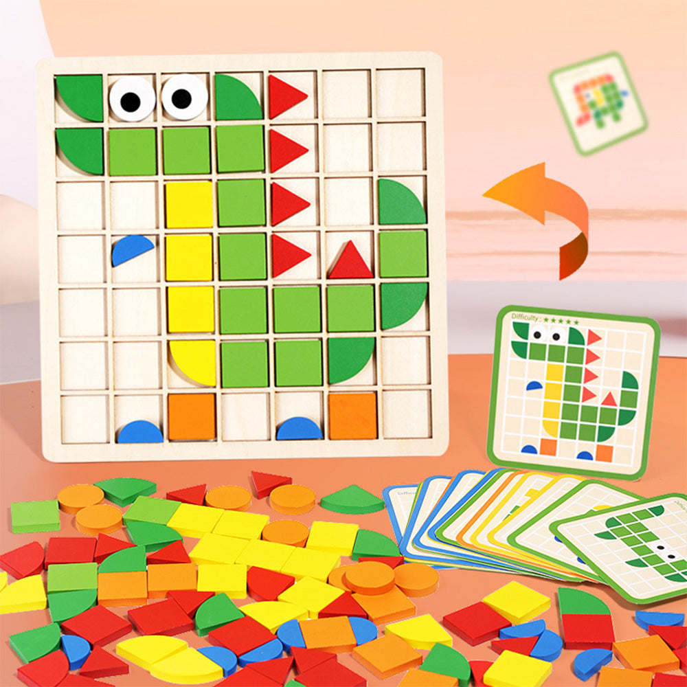 Montessori Educational Learning Puzzles Set for Kids Ages 3-6, Wooden Brain Puzzles for Kids, Cognitive Development, Fine Motor Skills, Learning and Fun, Perfect for Preschool and Kindergarten