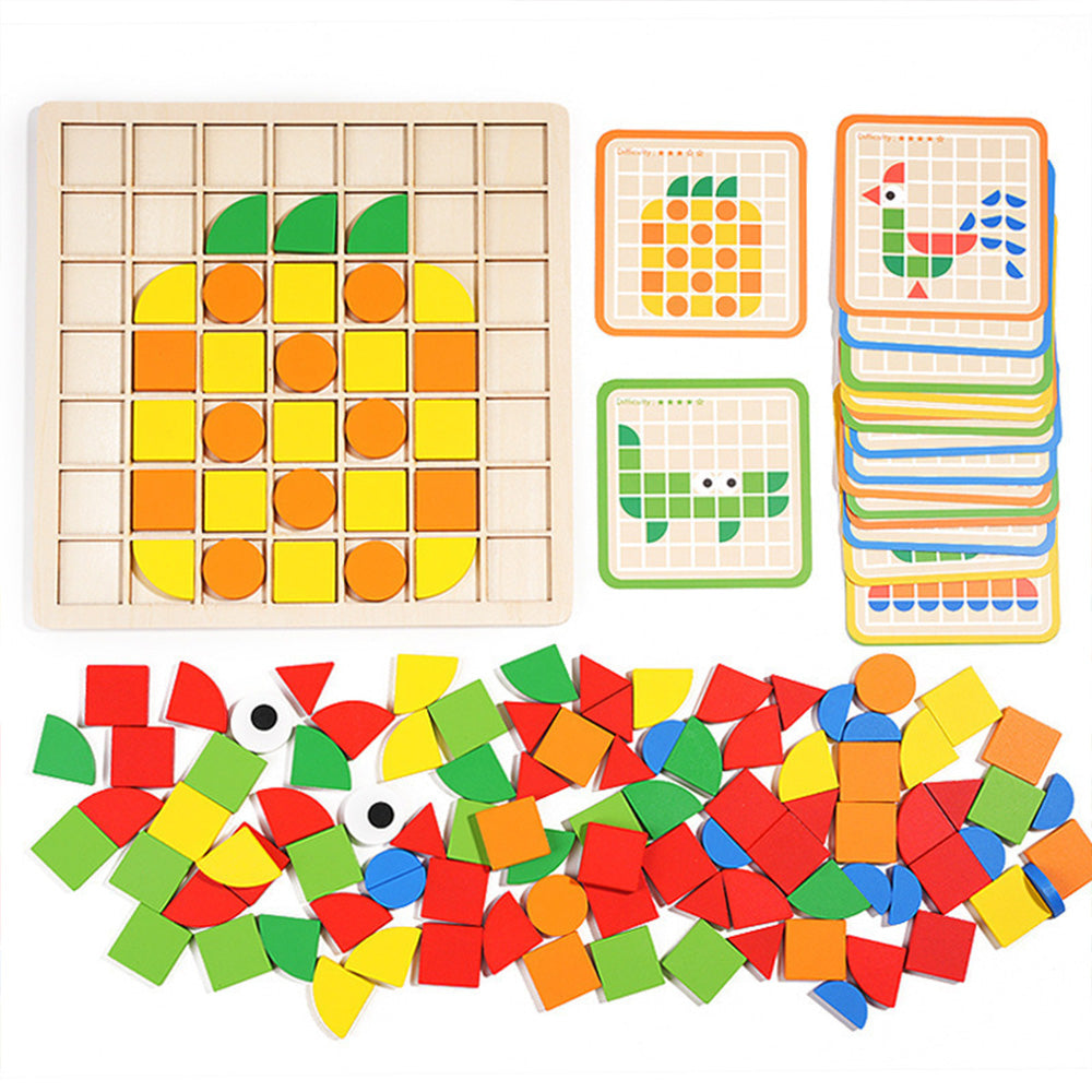 Montessori Educational Learning Puzzles Set for Kids Ages 3-6, Wooden Brain Puzzles for Kids, Cognitive Development, Fine Motor Skills, Learning and Fun, Perfect for Preschool and Kindergarten