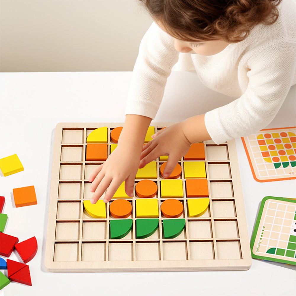 Montessori Educational Learning Puzzles Set for Kids Ages 3-6, Wooden Brain Puzzles for Kids, Cognitive Development, Fine Motor Skills, Learning and Fun, Perfect for Preschool and Kindergarten