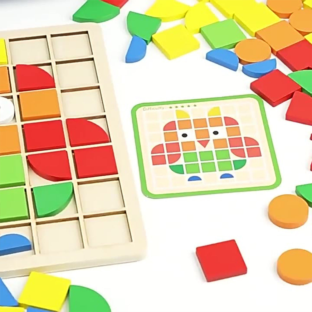Montessori Educational Learning Puzzles Set for Kids Ages 3-6, Wooden Brain Puzzles for Kids, Cognitive Development, Fine Motor Skills, Learning and Fun, Perfect for Preschool and Kindergarten