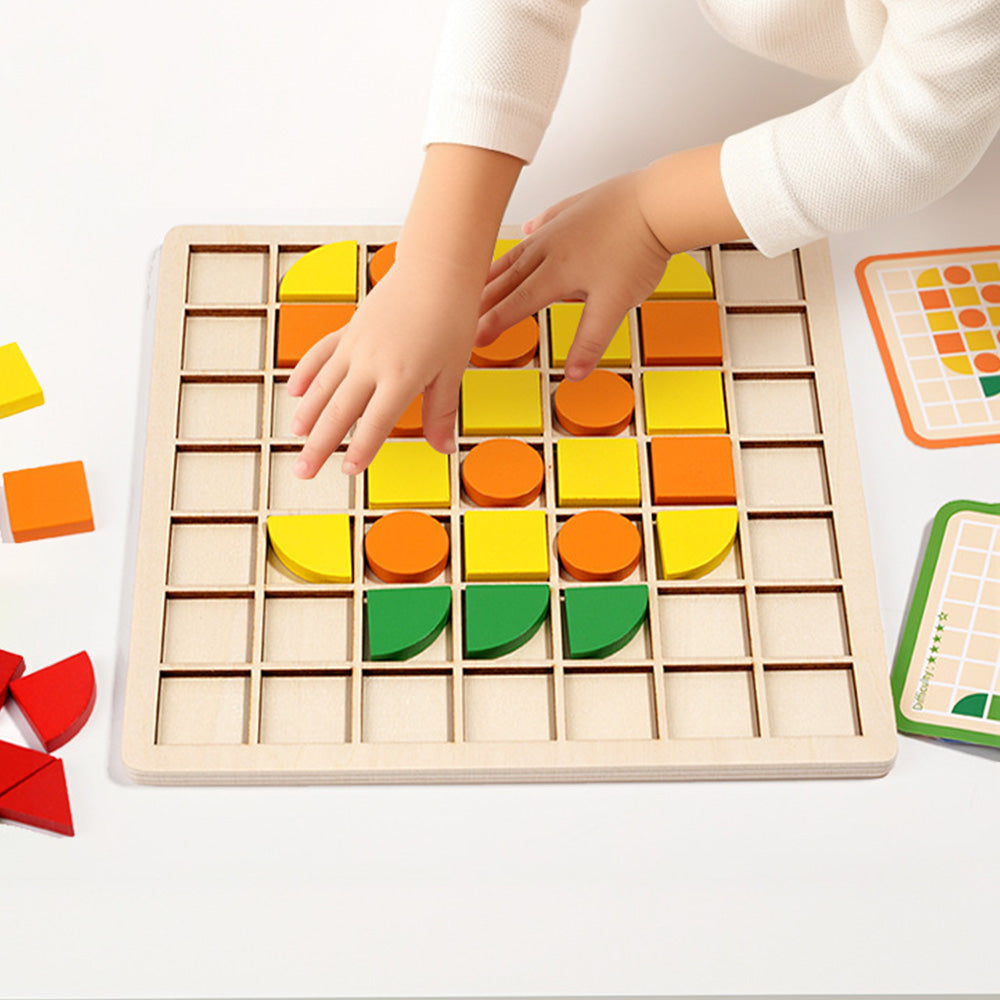 Montessori Educational Learning Puzzles Set for Kids Ages 3-6, Wooden Brain Puzzles for Kids, Cognitive Development, Fine Motor Skills, Learning and Fun, Perfect for Preschool and Kindergarten