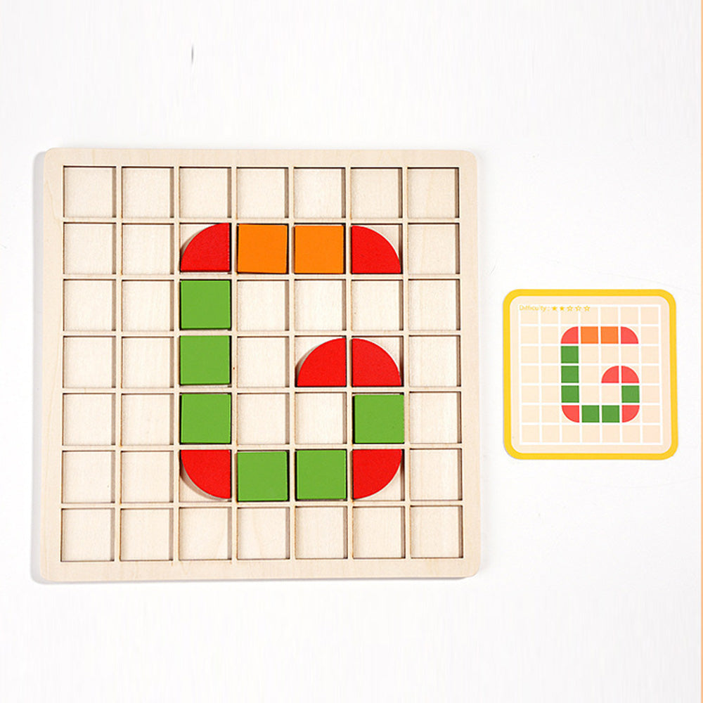 Montessori Educational Learning Puzzles Set for Kids Ages 3-6, Wooden Brain Puzzles for Kids, Cognitive Development, Fine Motor Skills, Learning and Fun, Perfect for Preschool and Kindergarten