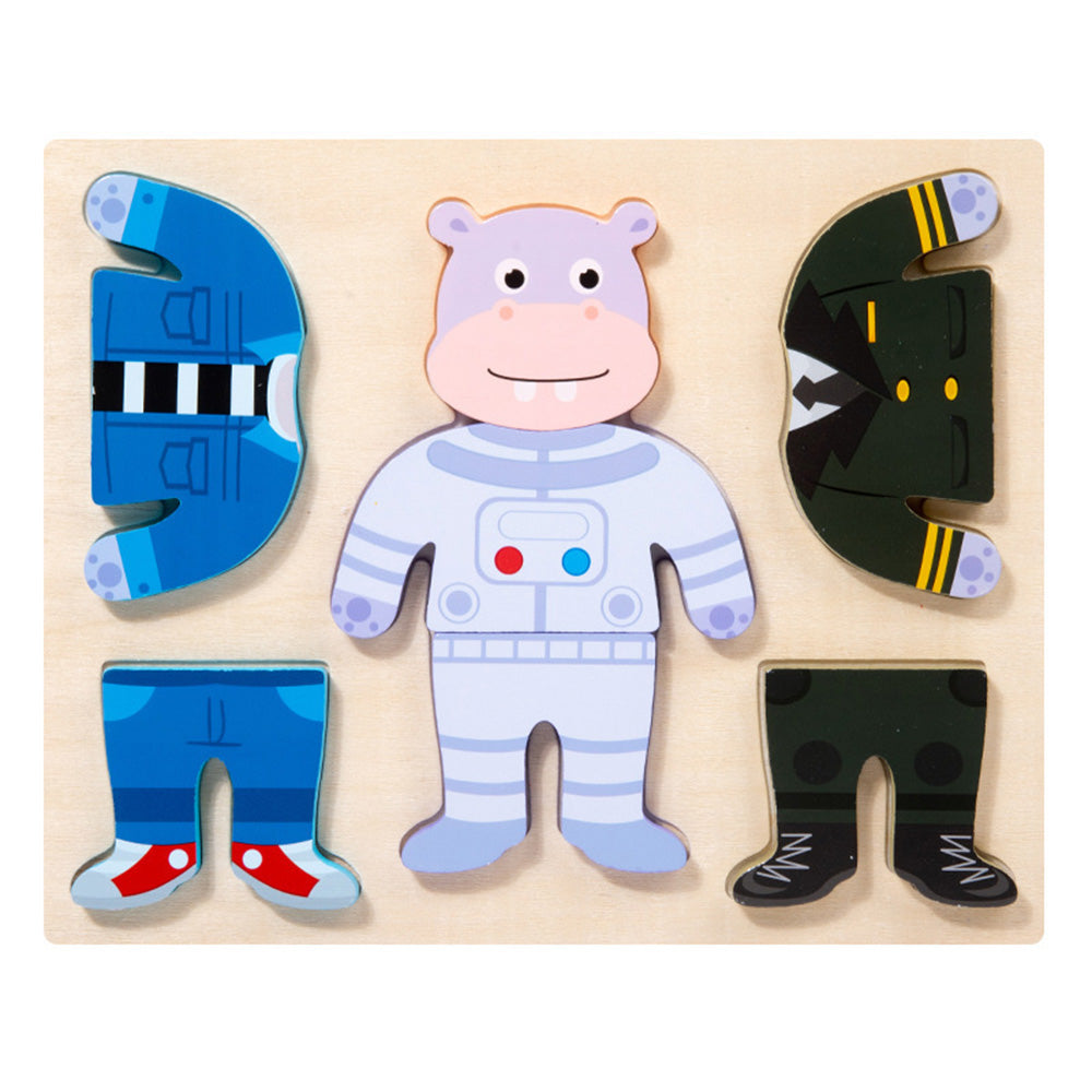 Magnetic Dress-up Playset – Mix-and-Match Peg Puzzles for Toddlers，Montessori Educational Learning Puzzles Set for Kids
