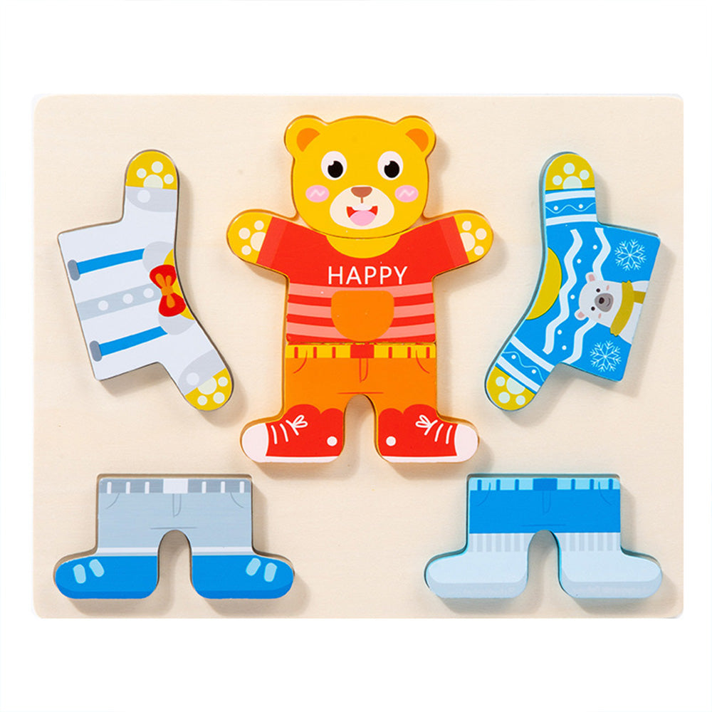 Magnetic Dress-up Playset – Mix-and-Match Peg Puzzles for Toddlers，Montessori Educational Learning Puzzles Set for Kids