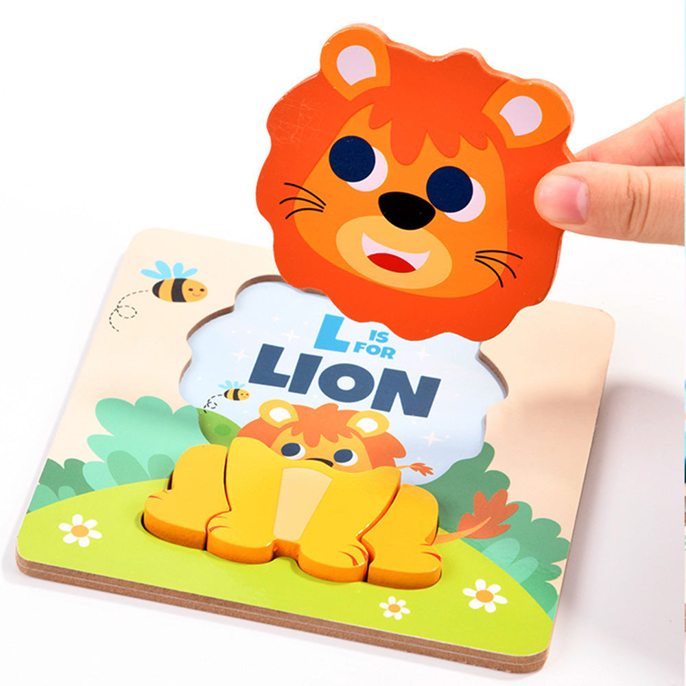 MBJ-1121 Wooden Puzzles for Toddlers 1-3, Animals Toddler Puzzles 1-3, Puzzles for Toddlers 2-4, Wood Puzzles Christmas Montessori Toys Gifts for 1 2 Year Old, Baby Puzzles 12-18, Kids Learning Toy