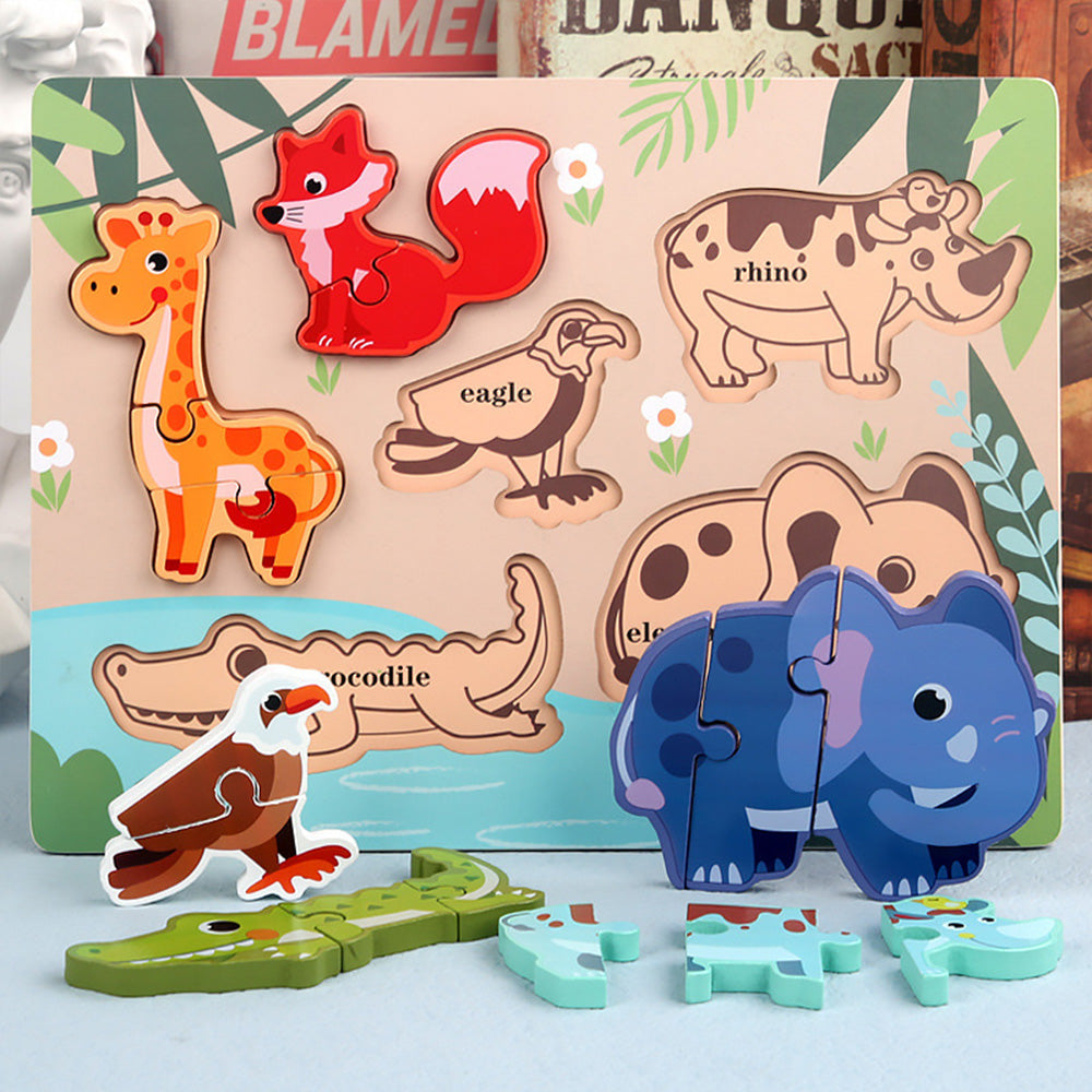 Wooden Toddler Puzzles Ages 1-3,Montessori Jigsaw Puzzle for Toddlers 1-3,Learning Toys for Kids 2-4 Years Old, Educational Gifts for Boys Girls 2-3