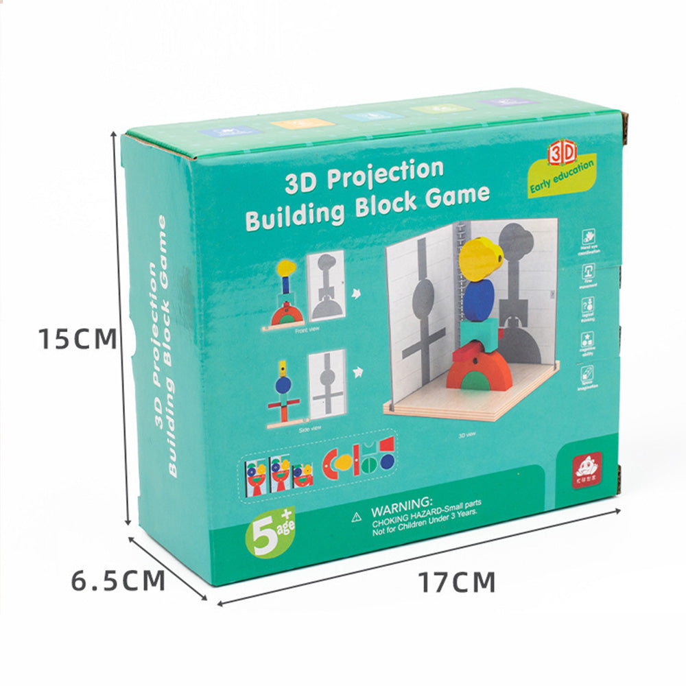 Wooden Blocks, Day and Night Stacking Tower Game - 8pcs - Wooden Stacking Game with Manual, Ages 5+