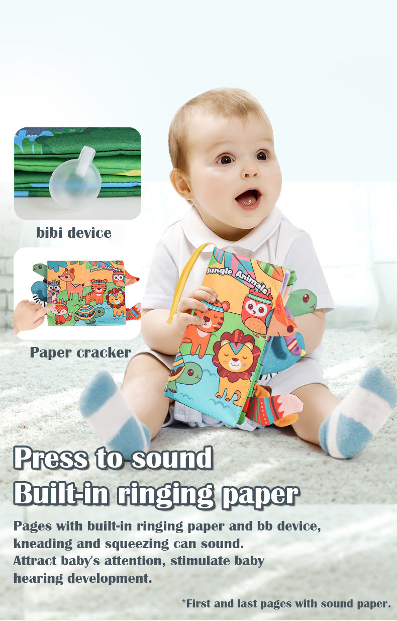 My First Soft Book,Nontoxic Fabric Baby Cloth Books Early Education Toys Activity Crinkle Cloth Book for Toddler, Infants and Kids Perfect for Baby Shower