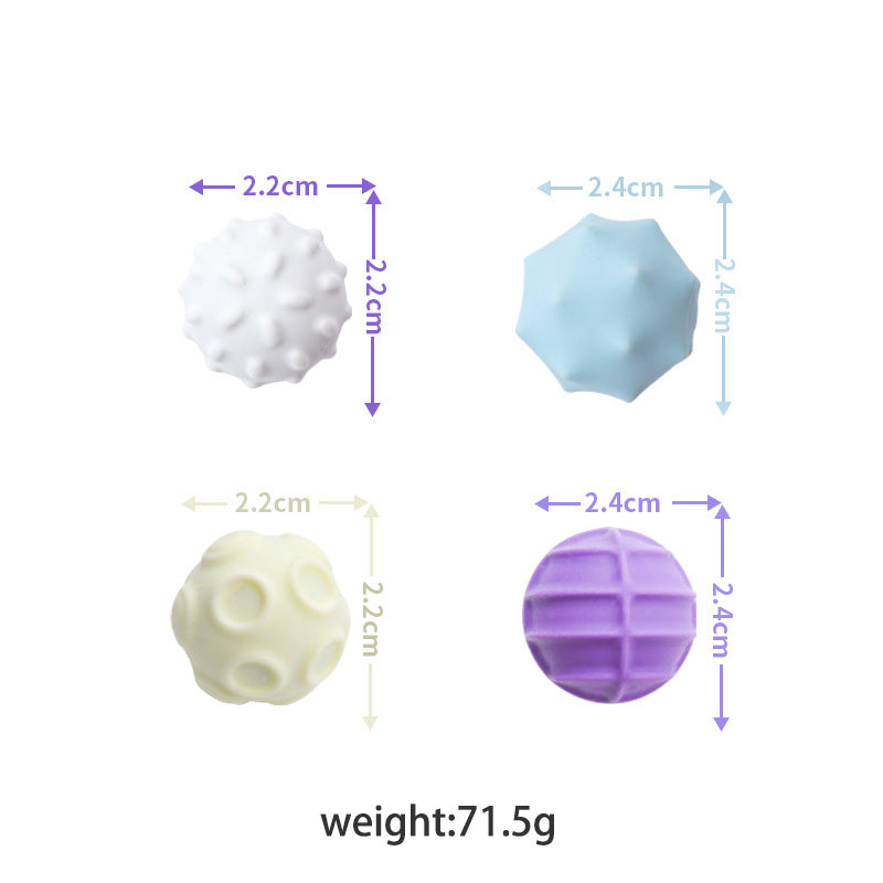 A011 Magnetic Stress Balls 4 Pack Silicone Sensory Fidget Relief Toys