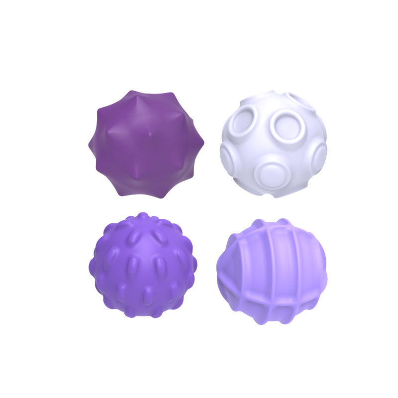 A011 Magnetic Stress Balls 4 Pack Silicone Sensory Fidget Relief Toys