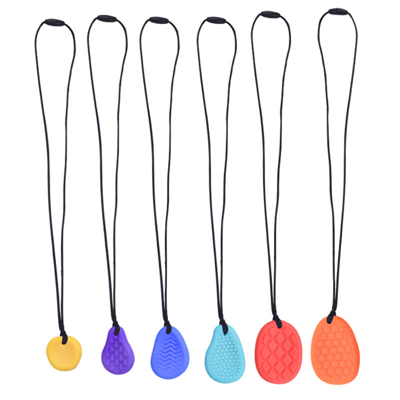 A010 Fidget Sensory Toys for Kids Adults 6 PC Easter Basket Stuffers Silicone Worry Stone