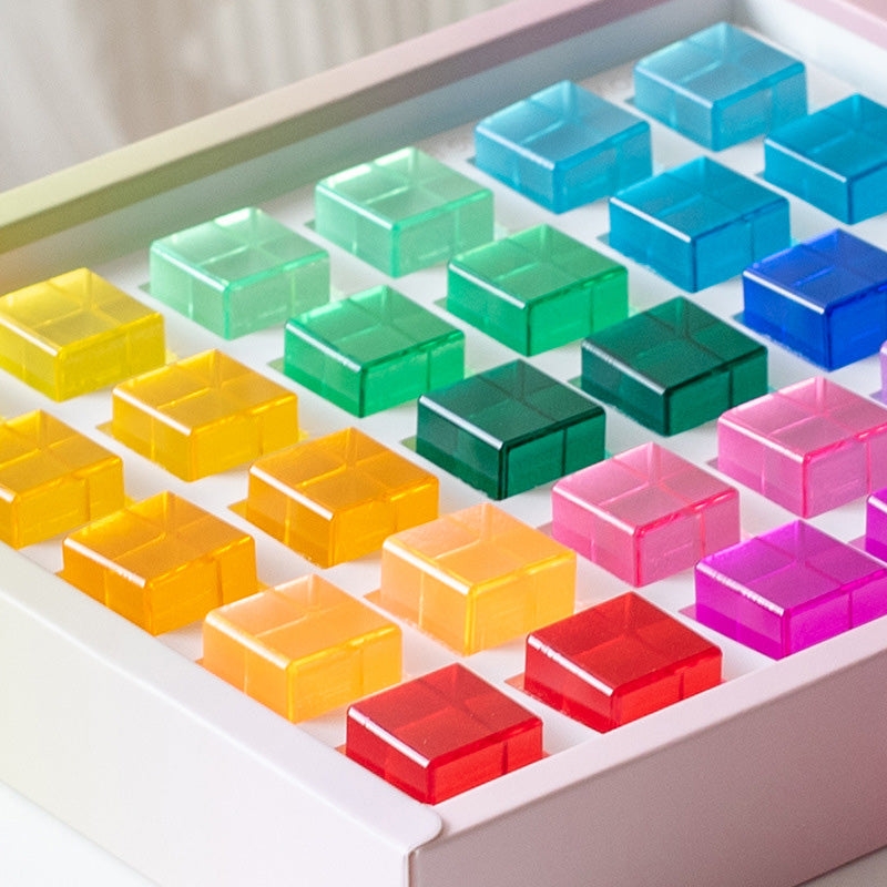 B010 Acrylic Gem Cubes Blocks Translucent Rainbow Building Cubes Crystal Acrylic Cubes