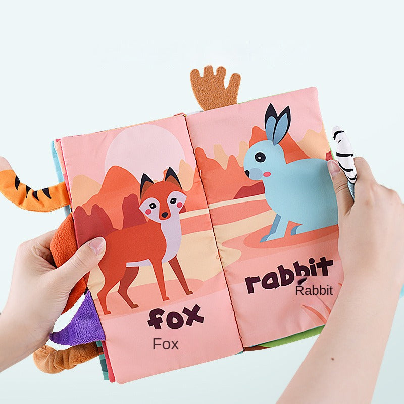Baby Books 0-6 Months, Soft Cloth Books Baby Books Bath Books, Infant Tummy Time Toys High Contrast Sensory Baby Toys Crinkle Squeaky Washable Chewable Non-Toxic Early Educational Book