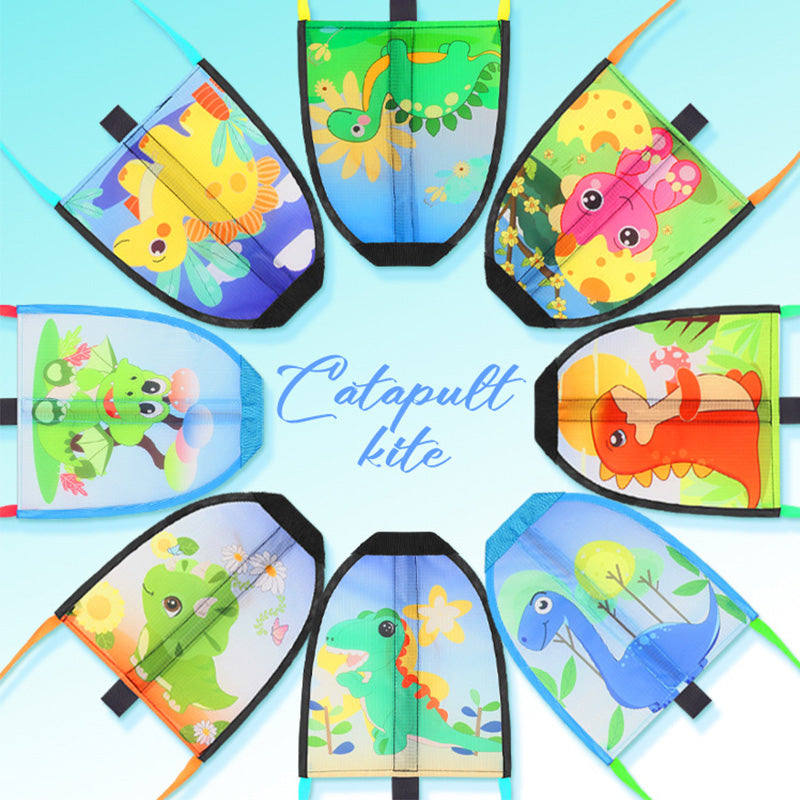 K010 4 pcs Small Kites & Airplane Launcher for Kids, Outdoor Flying Kites & Glider Planes