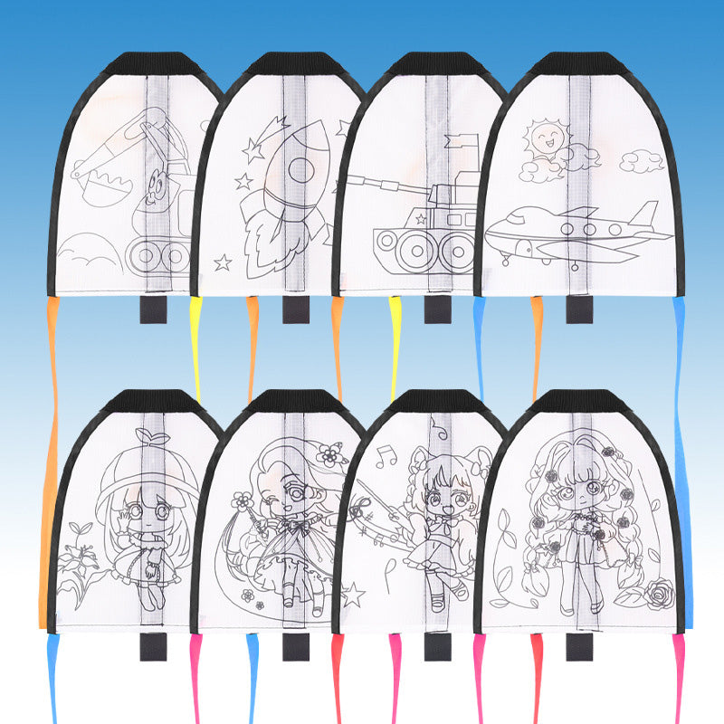 K011 4 pcs Small Kites & Airplane Launcher for Kids, Outdoor Flying Kites & Glider Planes