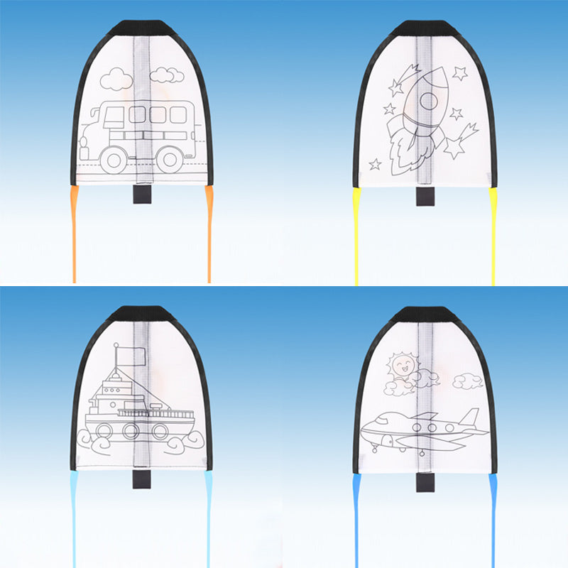 K011 4 pcs Small Kites & Airplane Launcher for Kids, Outdoor Flying Kites & Glider Planes
