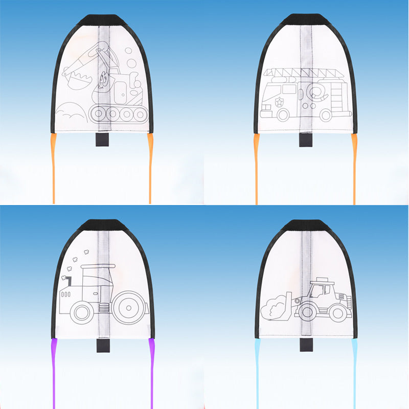 K011 4 pcs Small Kites & Airplane Launcher for Kids, Outdoor Flying Kites & Glider Planes