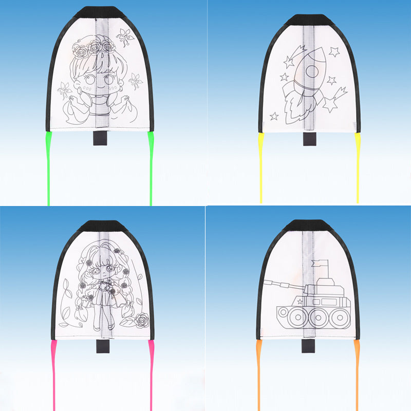 K011 4 pcs Small Kites & Airplane Launcher for Kids, Outdoor Flying Kites & Glider Planes