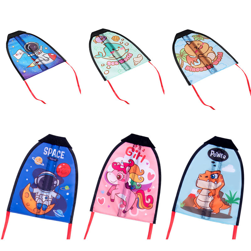 K013 4 pcs Small Kites & Airplane Launcher for Kids, Outdoor Flying Kites & Glider Planes