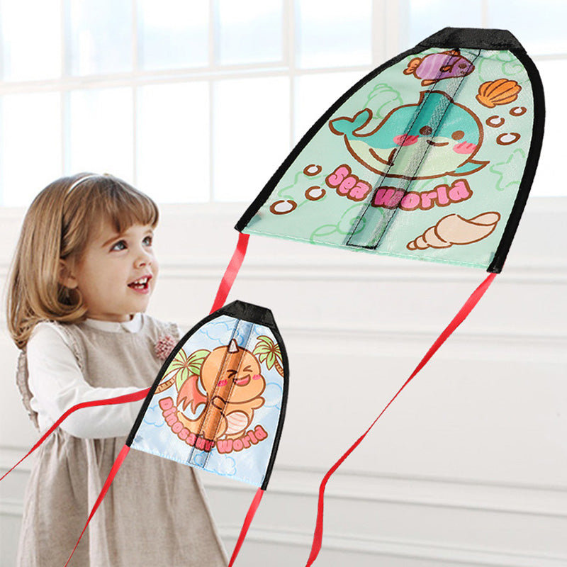 K013 4 pcs Small Kites & Airplane Launcher for Kids, Outdoor Flying Kites & Glider Planes