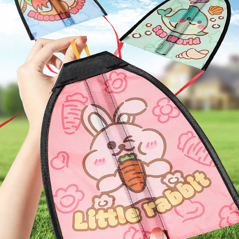 K013 4 pcs Small Kites & Airplane Launcher for Kids, Outdoor Flying Kites & Glider Planes