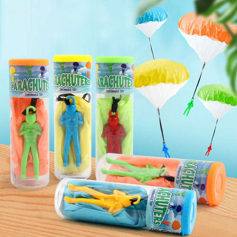 S101 4pcs Parachute Toy for Kids, Outdoor Toys Flying Parachute Men, Inside & Outside Toys for Toddlers
