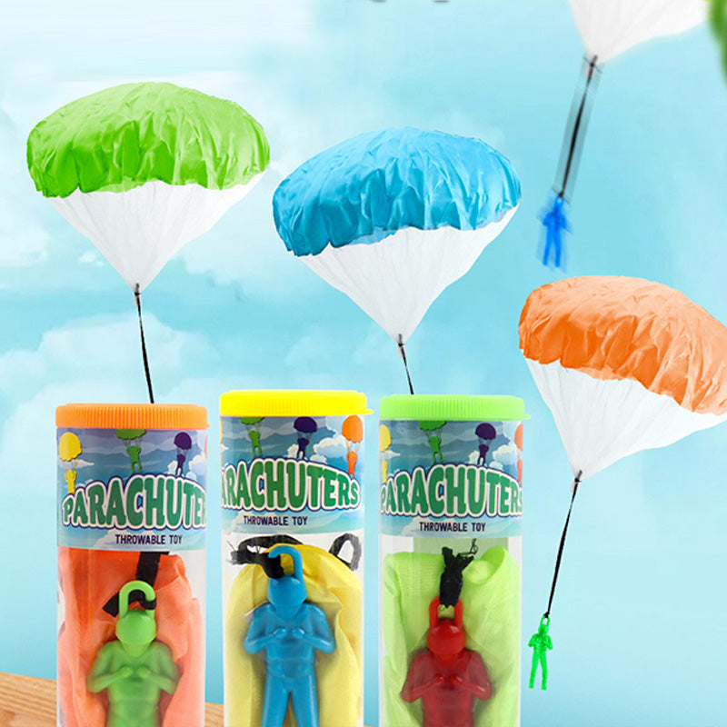 S101 4pcs Parachute Toy for Kids, Outdoor Toys Flying Parachute Men, Inside & Outside Toys for Toddlers