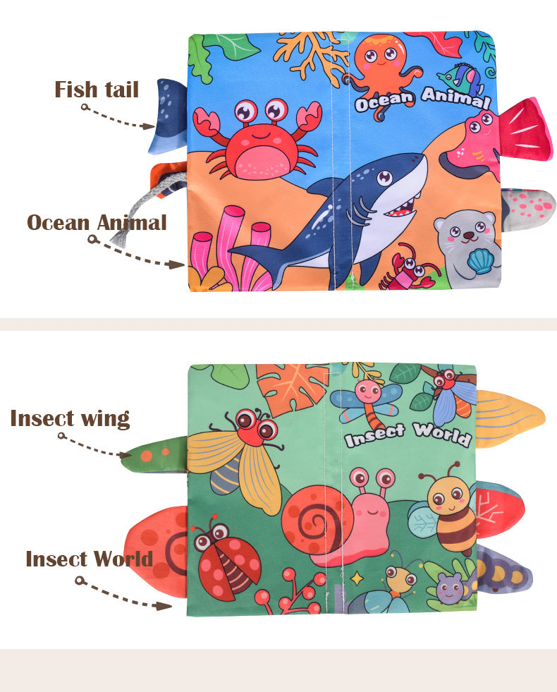 My First Soft Book,Nontoxic Fabric Baby Cloth Books Early Education Toys Activity Crinkle Cloth Book for Toddler, Infants and Kids Perfect for Baby Shower